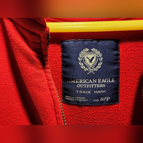 3/$25 American Eagle Outfitters Lightweight Zip Up Hooded Sweatshirt Hoodie SM - Picture 4 of 6